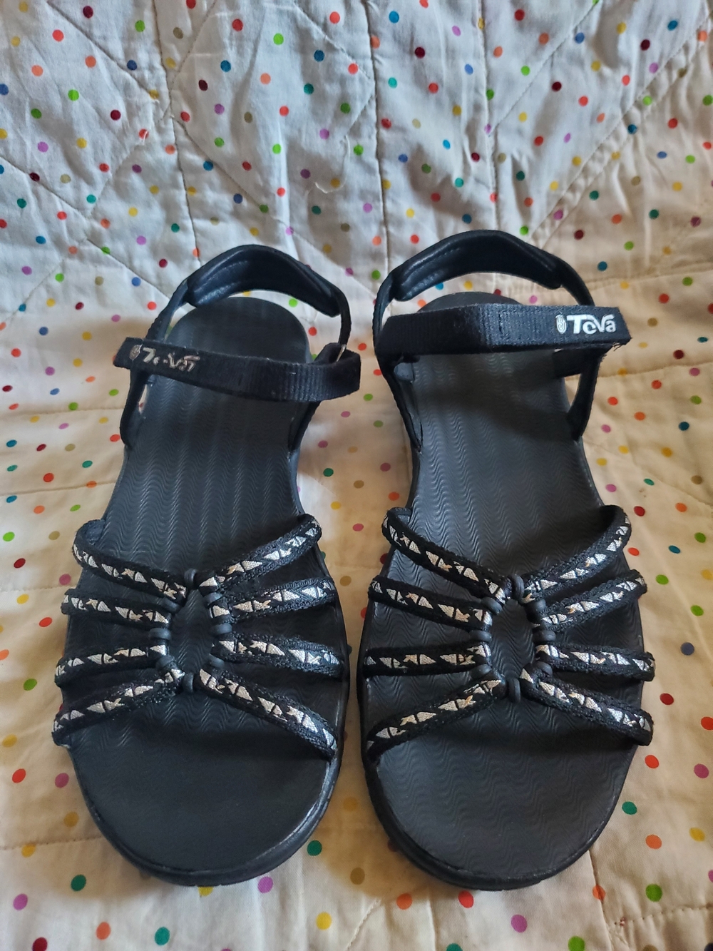 Teva Women's  Black Strappy Sandals